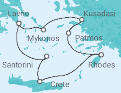 Iconic Aegen & Athens Fly-Cruise & Stay Cruise itinerary  - Celestyal Cruises