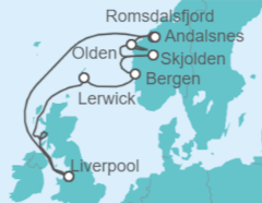 Norwegian Fjords Cruise itinerary  - Fred Olsen