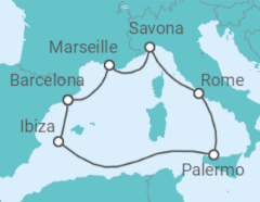 Costa Toscana Med Summer Cruise +Hotel +Flights Cruise itinerary  - Costa Cruises