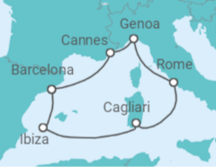 Spain, Italy, France All Inc. Cruise itinerary  - MSC Cruises