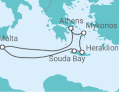 Greek Islands & Athens Cruise itinerary  - PO Cruises
