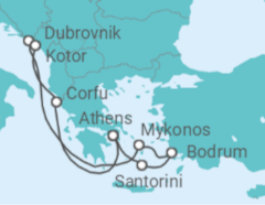 Starry Nights in Greece & Croatia Cruise itinerary  - Virgin Voyages