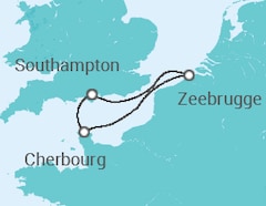 Bruges & Cherbourg Cruise itinerary  - PO Cruises