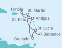 Christmas Caribbean Fly-Cruise Cruise itinerary  - PO Cruises