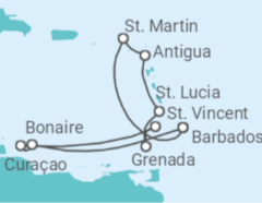 New Year Caribbean Fly-Cruise Cruise itinerary  - PO Cruises