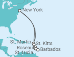 Sint Maarten, Martinique, Saint Lucia, Barbados Cruise itinerary  - Cunard