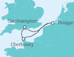 Cherbourg & Bruges Cruise itinerary  - MSC Cruceros
