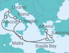 Malta, Greece, France, Italy Cruise itinerary  - PO Cruises