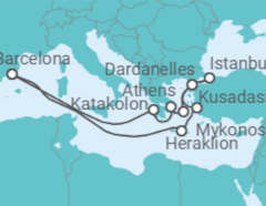 Greece, Turkey Cruise itinerary  - Cunard