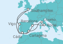 Spain, Italy Cruise itinerary  - PO Cruises 