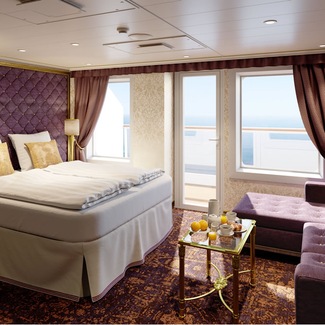 Relaxing in your cabin our suite