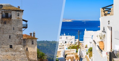 Mykonos and Chalkidiki by plane
