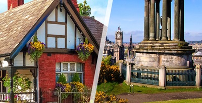 Dublin and Edinburgh by plane