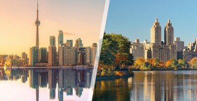 Toronto and New York