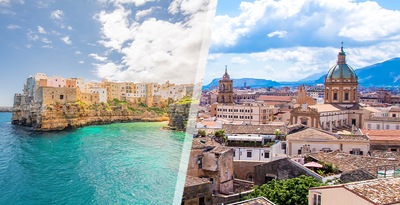 Bari and Palermo by plane