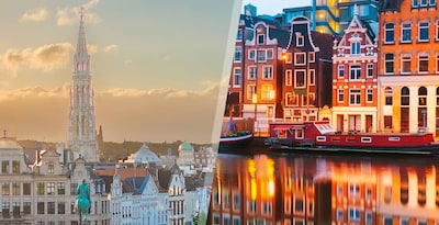 Brussels and Amsterdam by plane