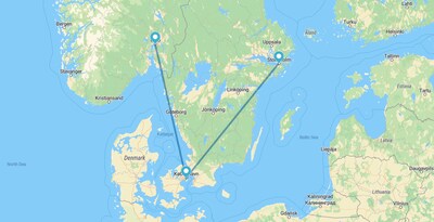 Stockholm, Copenhagen and Oslo by plane