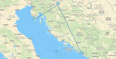 Pula, Zagreb and Dubrovnik