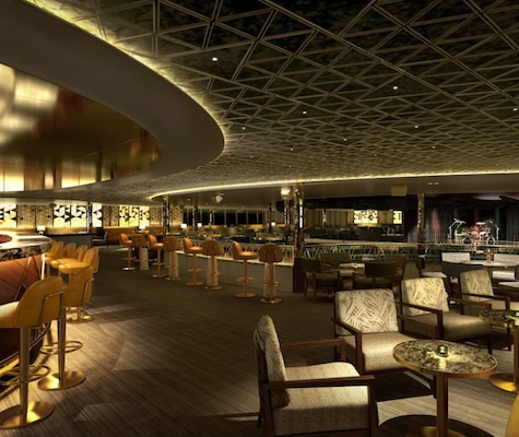 Aft Lounge Night view Arvia