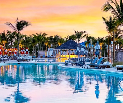 Bimini Beach Club Pool Sunset