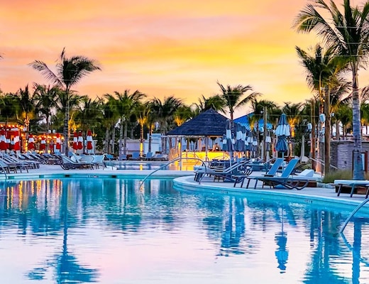 Bimini Beach Club Pool Sunset