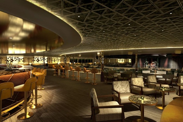 Aft Lounge Night view Arvia